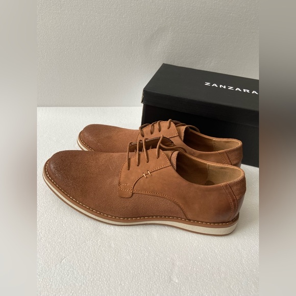 Zanzara Men's Homer OxfordIn Cognac Color Size 11 Brand New White Box